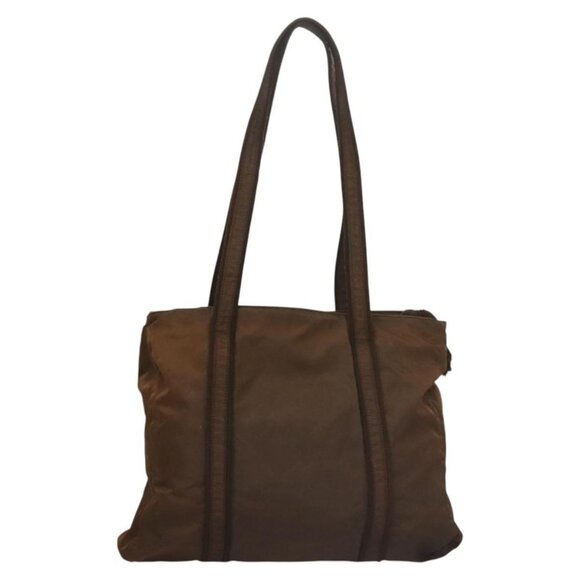 PRADA Tote Bag Nylon Brown Auth - Picture 1 of 16